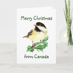Cartes Pour Fêtes Annuelles Joyeux Noël du Canada, Oiseau de poulet