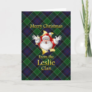Cartes Pour Fêtes Annuelles Joyeux Noël du clan Leslie