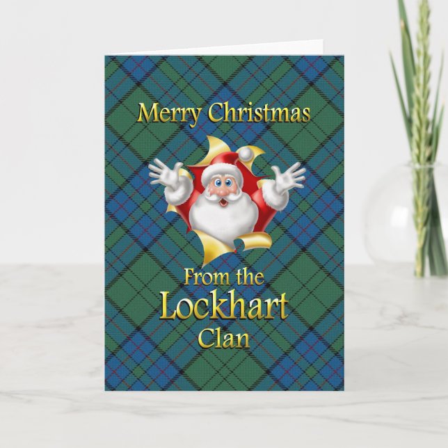 Cartes Pour Fêtes Annuelles Joyeux Noël du clan Lockhart (Devant)