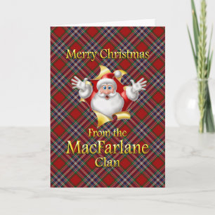 Cartes Pour Fêtes Annuelles Joyeux Noël du clan MacFarlane