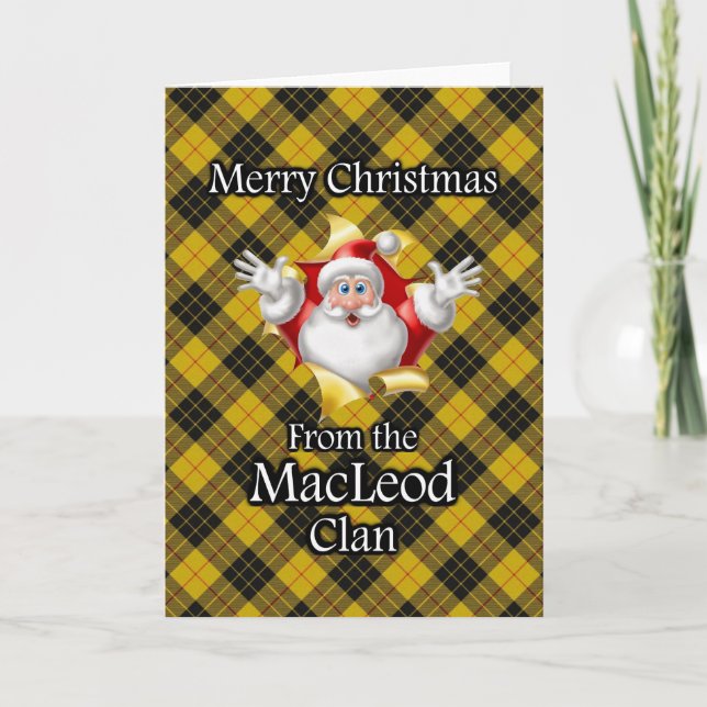 Cartes Pour Fêtes Annuelles Joyeux Noël du clan MacLeod (Devant)