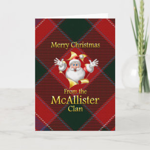 Cartes Pour Fêtes Annuelles Joyeux Noël du clan McAllister