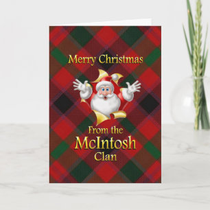 Cartes Pour Fêtes Annuelles Joyeux Noël du clan McIntosh