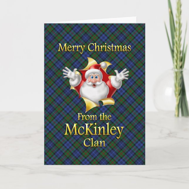 Cartes Pour Fêtes Annuelles Joyeux Noël du clan McKinley (Devant)