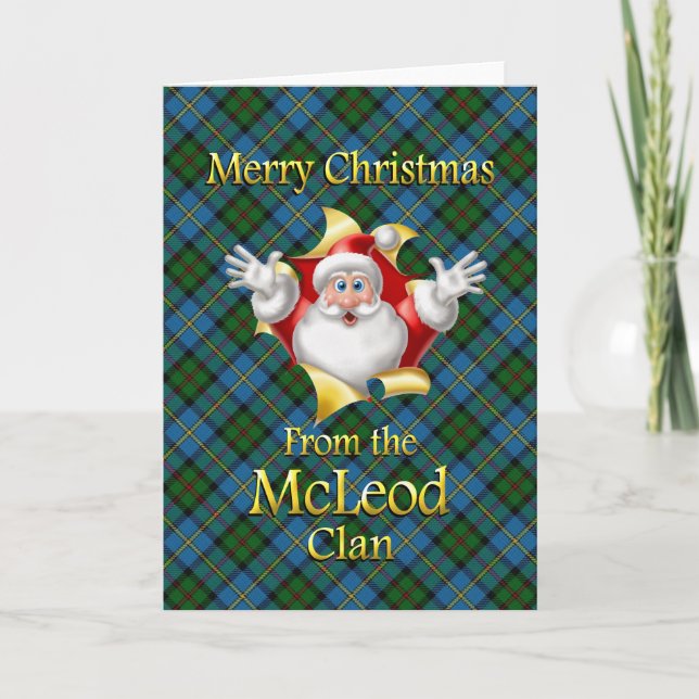 Cartes Pour Fêtes Annuelles Joyeux Noël du clan McLeod (Devant)