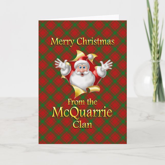 Cartes Pour Fêtes Annuelles Joyeux Noël du clan McQuarrie (Devant)