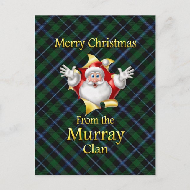 Cartes Pour Fêtes Annuelles Joyeux Noël du Clan Murray (Devant)