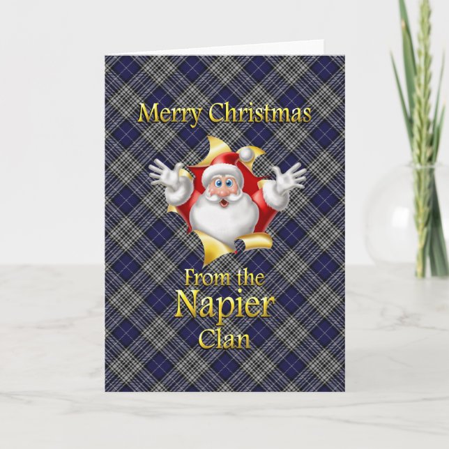 Cartes Pour Fêtes Annuelles Joyeux Noël du clan Napier (Devant)