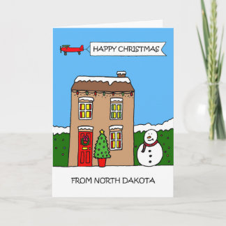 Cartes Pour Fêtes Annuelles Joyeux Noël du Dakota du Nord