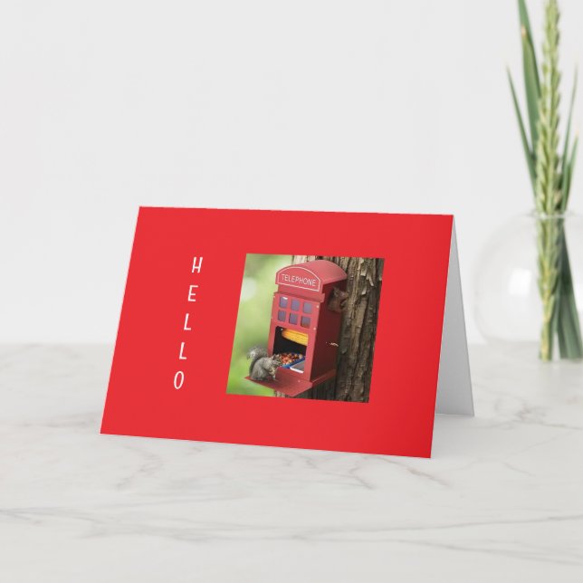 CARTES POUR FÊTES ANNUELLES "JOYEUX NOËL" DU ÉCUREUIL AFFAMÉ  (Devant)