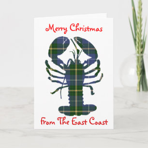 Cartes Pour Fêtes Annuelles Joyeux Noël du homard de Côte Est
