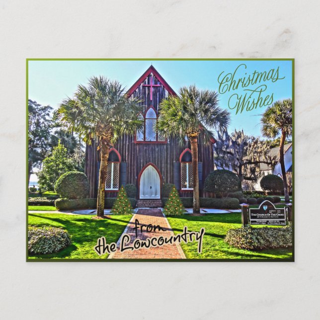 Cartes Pour Fêtes Annuelles Joyeux Noël du Lowcountry Bluffton SC (Devant)