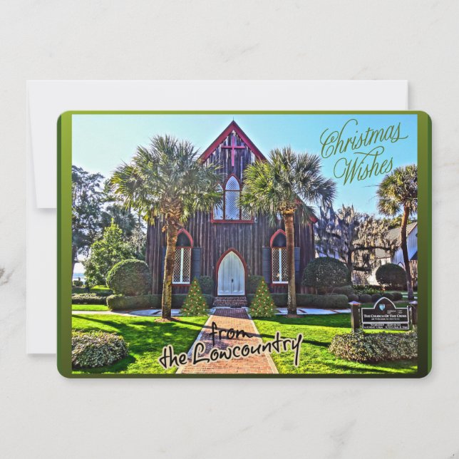 Cartes Pour Fêtes Annuelles Joyeux Noël du Lowcountry Bluffton SC (Devant)
