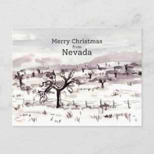 Cartes Pour Fêtes Annuelles Joyeux Noël du Nevada Joshua Tree hiver