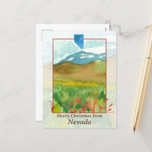 Cartes Pour Fêtes Annuelles Joyeux Noël du Nevada Winter Desert