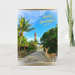 Cartes Pour Fêtes Annuelles Joyeux Noël du phare FL de Sanibel Island