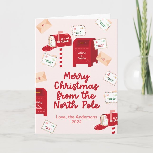 Cartes Pour Fêtes Annuelles Joyeux Noël du pôle Nord (Devant)