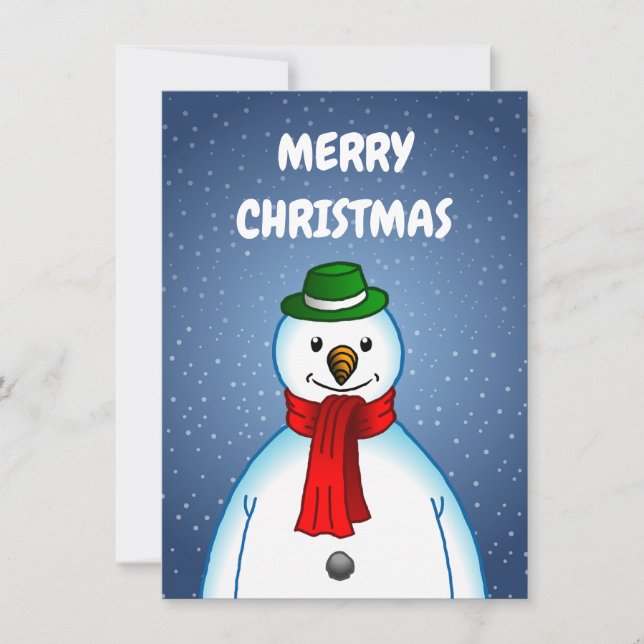 Cartes Pour Fêtes Annuelles Joyeux Noël du Snowman (Devant)