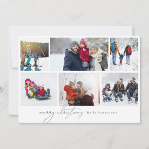 Cartes Pour Fêtes Annuelles Joyeux Noël écrit élégant 6 Collage de photos