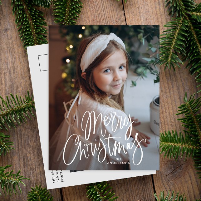 Cartes Pour Fêtes Annuelles Joyeux Noël écriture fantaisiste 2 Photo (Créateur téléchargé)