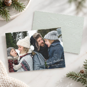 Cartes Pour Fêtes Annuelles Joyeux Noël Écriture Manuscrite Simple Photo