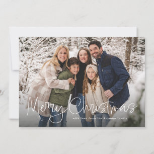 Cartes Pour Fêtes Annuelles Joyeux Noël écriture simple rouge quatre photo