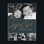 Cartes Pour Fêtes Annuelles Joyeux Noel Élégant Noël Français<br><div class="desc">Personnalisez ces beaux cartes de fin de année de Noël ou d'hiver modernes avec vos photos de famille et votre message personnel.</div>