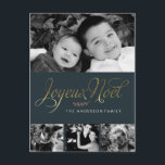 Cartes Pour Fêtes Annuelles Joyeux Noel Élégant Noël Français<br><div class="desc">Personnalisez ces beaux cartes de fin de année de Noël ou d'hiver modernes avec vos photos de famille et votre message personnel.</div>