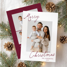 Joyeux Noël Élégant Photo de Script Bourgogne