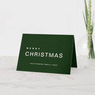Cartes Pour Fêtes Annuelles Joyeux Noël élégant vert Script Non Photo