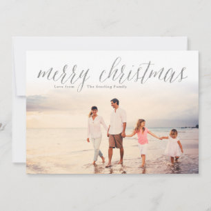 Cartes Pour Fêtes Annuelles Joyeux Noël en argent Parties scintillant Regarder
