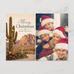 Cartes Pour Fêtes Annuelles Joyeux Noël en Arizona Photo de famille personnali