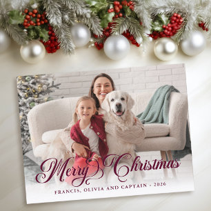 Cartes Pour Fêtes Annuelles Joyeux Noël en Bourgogne Photo de calligraphie jol
