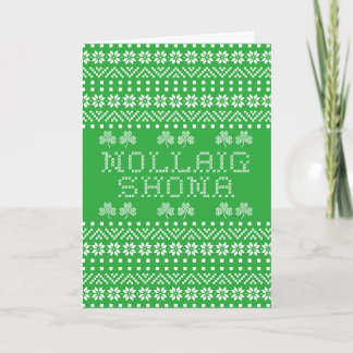 Cartes Pour Fêtes Annuelles Joyeux Noël en gaélique irlandais