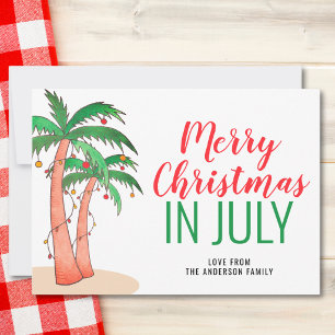 Cartes Pour Fêtes Annuelles Joyeux Noël en juillet