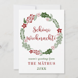 Cartes Pour Fêtes Annuelles Joyeux Noël en suisse allemand, personnalisable