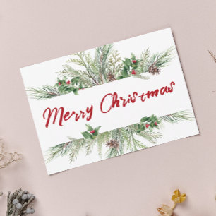 Cartes Pour Fêtes Annuelles Joyeux Noël encadré Hiver Voeux