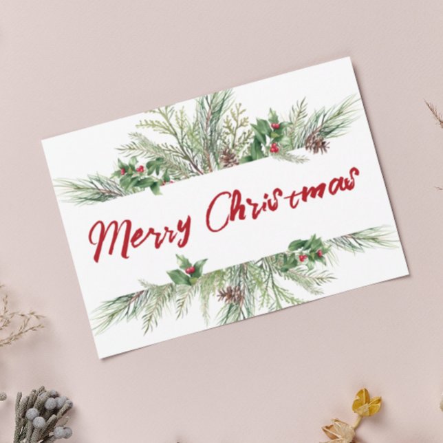 Cartes Pour Fêtes Annuelles Joyeux Noël encadré Hiver Voeux (Créateur téléchargé)