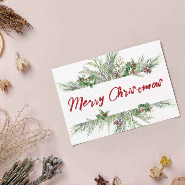 Cartes Pour Fêtes Annuelles Joyeux Noël encadré Hiver Voeux (Créateur téléchargé)