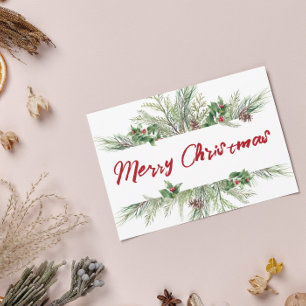 Cartes Pour Fêtes Annuelles Joyeux Noël encadré Hiver Voeux