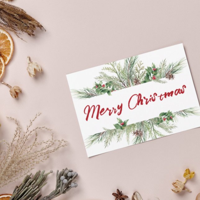 Cartes Pour Fêtes Annuelles Joyeux Noël encadré Hiver Voeux (Créateur téléchargé)