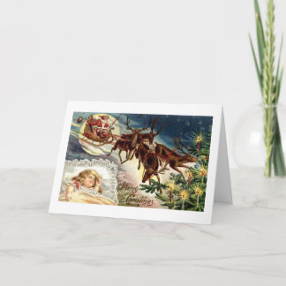 Cartes Pour Fêtes Annuelles Joyeux Noël enfant dormant