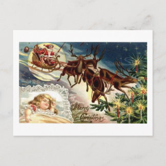Cartes Pour Fêtes Annuelles Joyeux Noël enfant dormant