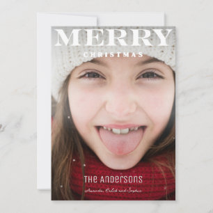 Cartes Pour Fêtes Annuelles Joyeux Noël Enfant Photo Simple Fond Perdu