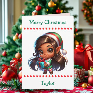 Cartes Pour Fêtes Annuelles Joyeux Noël enfantin mignon   Recherche de mots à 