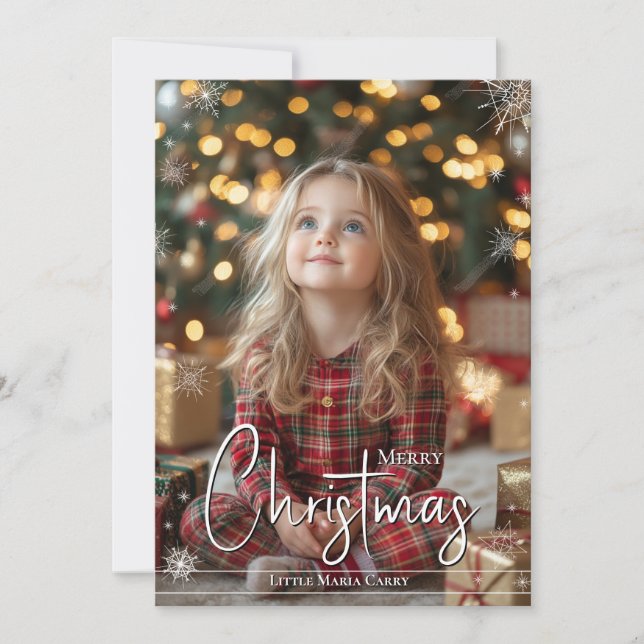 Cartes Pour Fêtes Annuelles Joyeux Noël Enfants Photo (Devant)