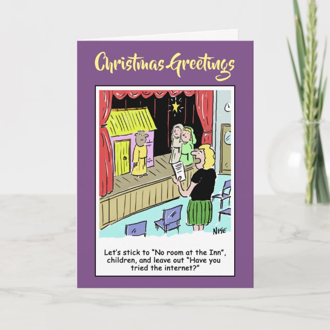 Cartes Pour Fêtes Annuelles Joyeux Noël Enseignant Noël Nativité Jouer (Devant)