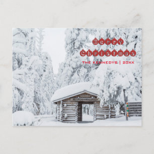 Cartes Pour Fêtes Annuelles Joyeux Noël - Entrée du Cabine en journal en Fin