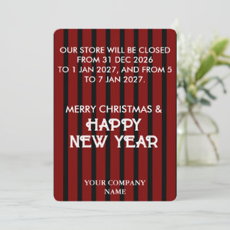 CARTES POUR FÊTES ANNUELLES JOYEUX NOËL ENTREPRISE PERSONNALISÉE MODERNE ÉLÉGA