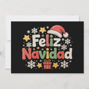 Cartes Pour Fêtes Annuelles Joyeux Noël espagnol mexicain Merry Christmas Xmas